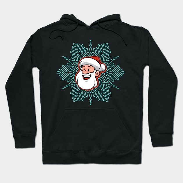 Santa Snowflake Hoodie by Midcenturydave